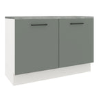 Gabinete Bajo 120 cm 2 Puertas Blanco/Gris Agata Madesa