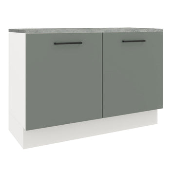 Gabinete Bajo 120 cm 2 Puertas Blanco/Gris Agata Madesa