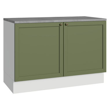 Gabinete Bajo 120 cm 2 Puertas Blanco/Verde Vik Madesa