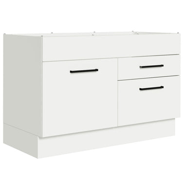 Gabinete Bajo 120 cm 1 Puerta 2 Cajones Sin Encimera Blanco Agata Madesa