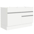Gabinete Bajo 120 cm 1 Puerta 2 Cajones Sin Encimera Blanco Glamy Madesa