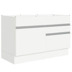 Gabinete Bajo 120 cm 1 Puerta 2 Cajones Sin Encimera Blanco Glamy Madesa