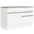Gabinete Bajo 120 cm 1 Puerta 2 Cajones Blanco Glamy Madesa