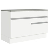 Gabinete 120 x 60 cm 1 Puerta 2 Cajones Blanco (Con Encimera) Glamy