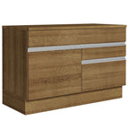 Gabinete Bajo 120 cm 1 Puerta 2 Cajones Marrón Glamy Madesa