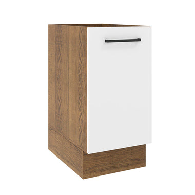 Gabinete Bajo 35 cm 1 Puerta Sin Encimera Marrón/Blanco Agata Madesa