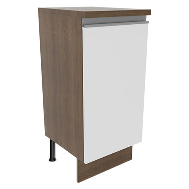 Gabinete Bajo 35 cm 1 Puerta Marrón/Blanco Glamy Madesa