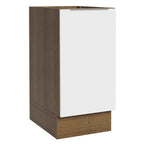 Gabinete Bajo 35 cm 1 Puerta Sin Encimera Marrón/Blanco Stella Madesa