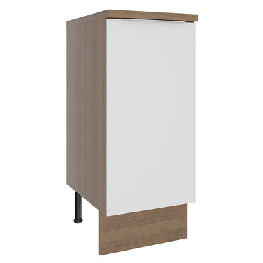 Gabinete Bajo 35 cm 1 Puerta Marrón/Blanco Stella Madesa