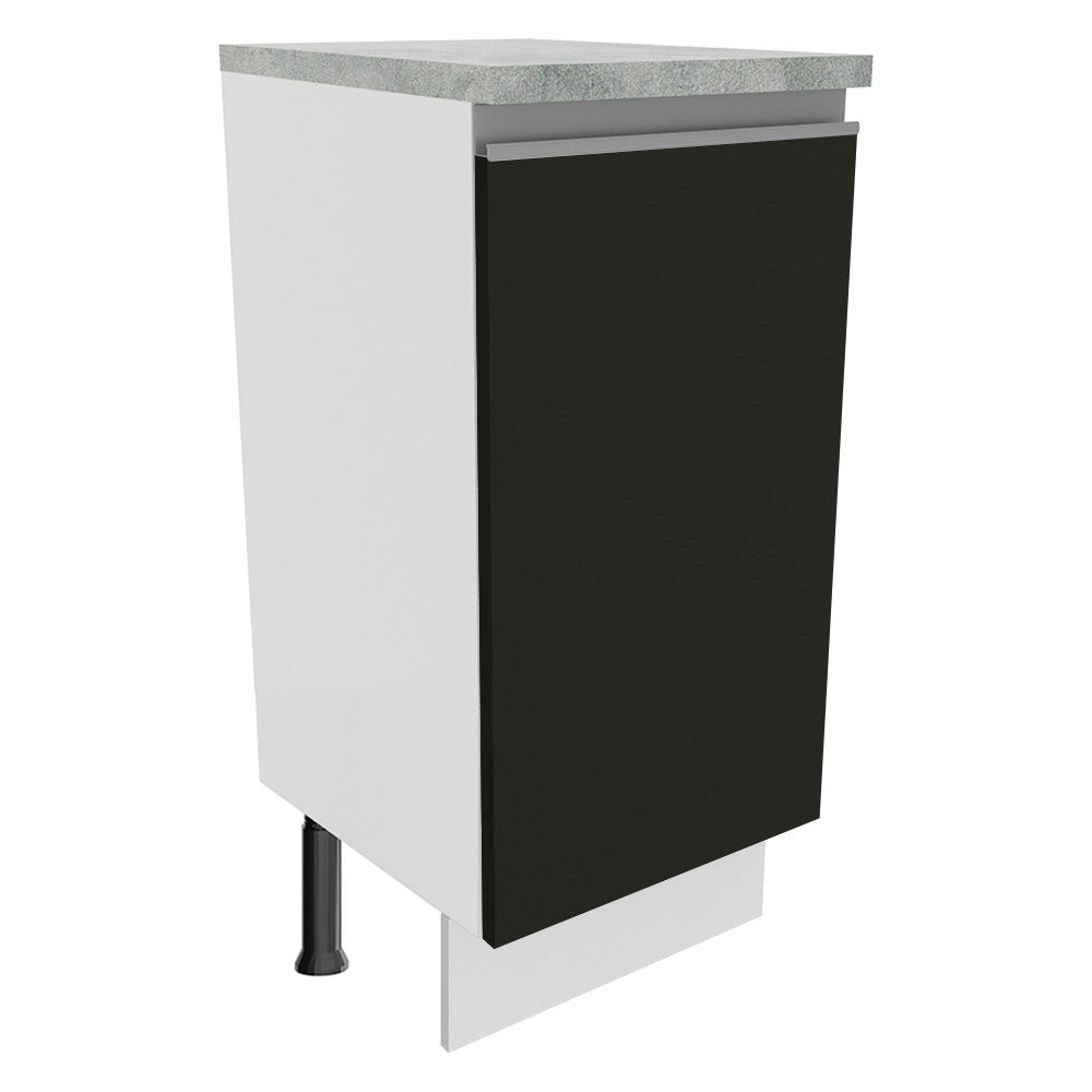 Gabinete Bajo 35 cm 1 Puerta Blanco/Negro Glamy Madesa