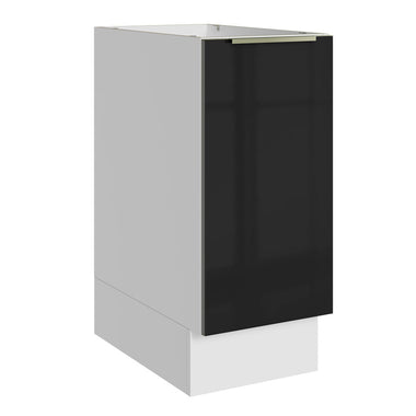 Gabinete Bajo 35 cm 1 Puerta Sin Encimera Blanco/Negro Lux Madesa