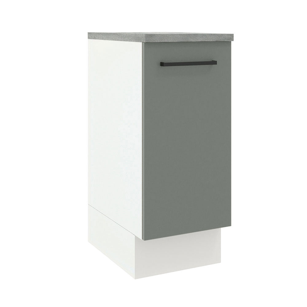Gabinete Bajo 35 x 60 cm 1 Puerta (Con Encimera) Agata Blanco/Gris