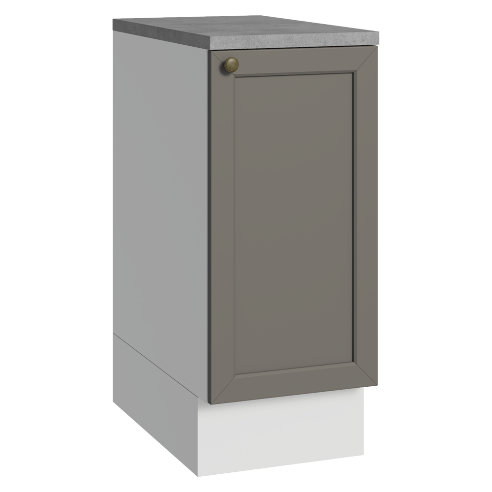 Gabinete Bajo de Cocina 35 x 60 cm 1 Puerta (Con Encimera) Blanco/Gris Vik Madesa