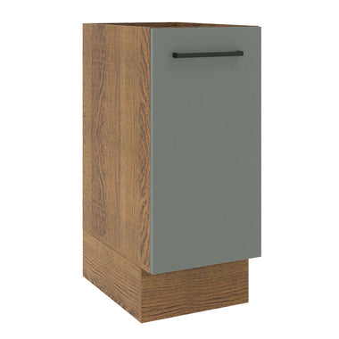 Gabinete Bajo 35 cm 1 Puerta Sin Encimera Marrón/Gris Agata Madesa