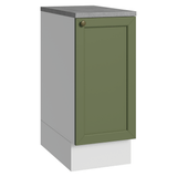 Gabinete Bajo de Cocina 35 x 60 cm 1 Puerta (Con Encimera) Blanco/Verde Vik Madesa