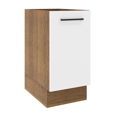 Gabinete Bajo 40 cm 1 Puerta Sin Encimera Marrón/Blanco Agata Madesa