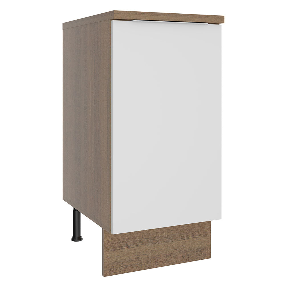 Gabinete Bajo 40 cm 1 Puerta Marrón/Blanco Stella Madesa