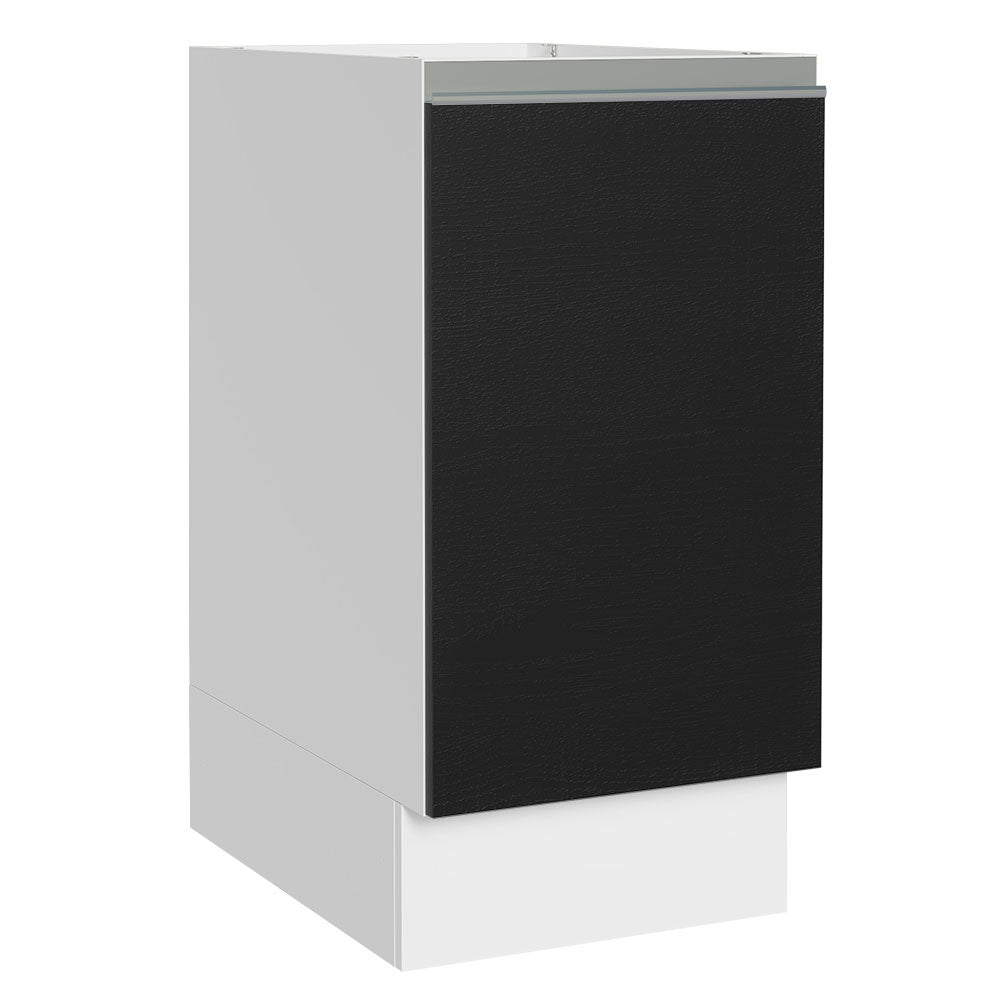 Gabinete Bajo 40 cm 1 Puerta Sin Encimera Blanco/Negro Glamy Madesa