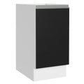 Gabinete Bajo 40 cm 1 Puerta Sin Encimera Blanco/Negro Glamy Madesa