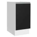Gabinete Bajo 40 cm 1 Puerta Sin Encimera Blanco/Negro Glamy Madesa