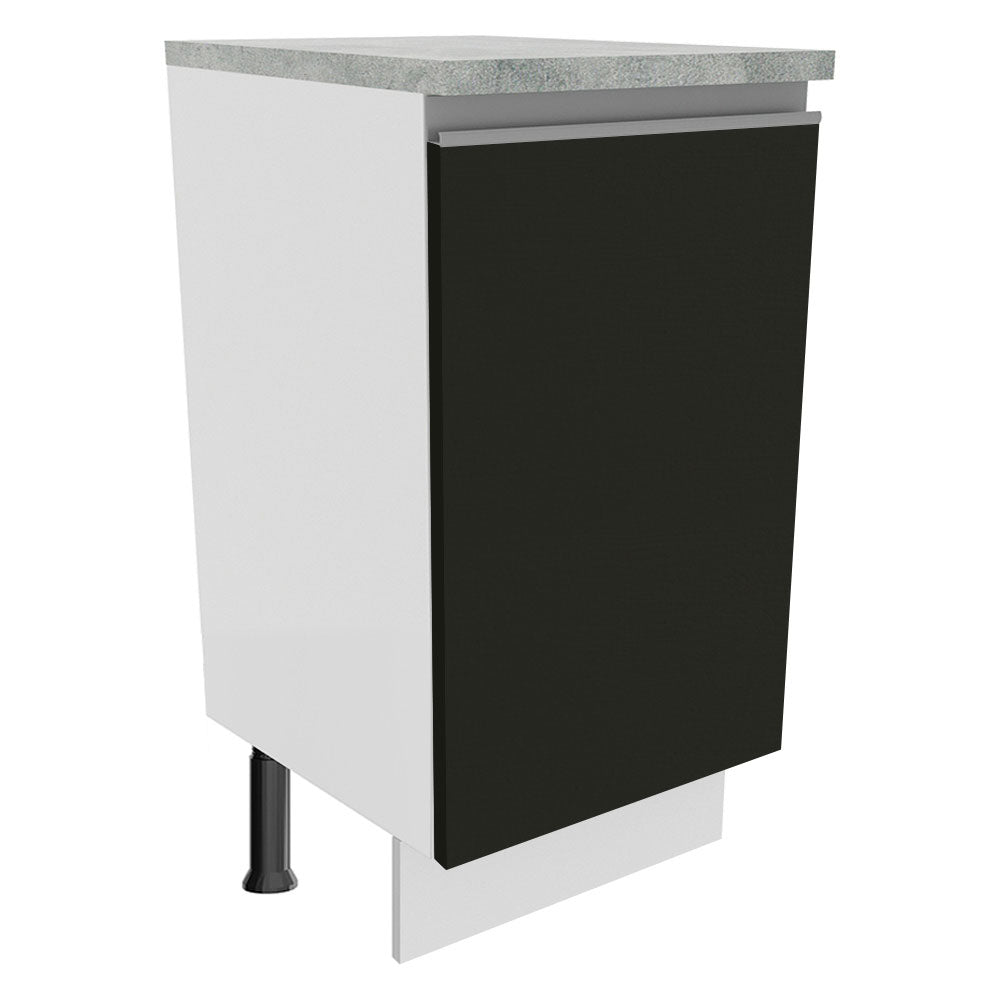 Gabinete Bajo 40 cm 1 Puerta Blanco/Negro Glamy Madesa