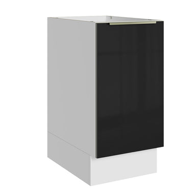 Gabinete Bajo 40 cm 1 Puerta Sin Encimera Blanco/Negro Lux Madesa
