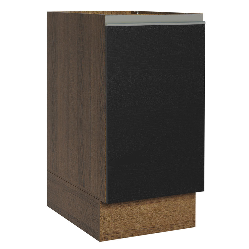 Gabinete Bajo 40 cm 1 Puerta Sin Encimera Marrón/Negro Glamy Madesa