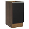 Gabinete Bajo 40 cm 1 Puerta Sin Encimera Marrón/Negro Glamy Madesa