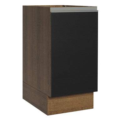 Gabinete Bajo 40 cm 1 Puerta Sin Encimera Marrón/Negro Glamy Madesa