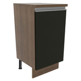 Gabinete de Cocina 40 x 60 cm 1 Puerta (Con Encimera) Marrón/Negro Glamy