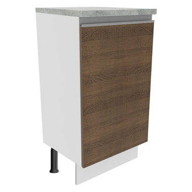 Gabinete Bajo 40 cm 1 Puerta Blanco/Marrón Glamy Madesa