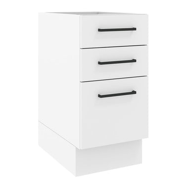 Gabinete Bajo 40 cm 3 Cajones Sin Encimera Blanco Agata Madesa