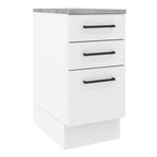 Gabinete Bajo 40 cm 3 Cajones Blanco Agata Madesa