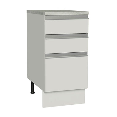 Gabinete Bajo 40 cm 3 Cajones Blanco Glamy Madesa