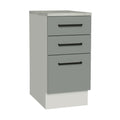 Gabinete Bajo 40 cm 3 Cajones Blanco/Gris Agata Madesa