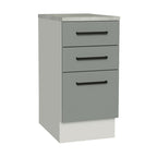 Gabinete Bajo 40 cm 3 Cajones Blanco/Gris Agata Madesa