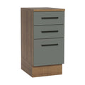 Gabinete Bajo 40 cm 3 Cajones Marrón/Gris Agata Madesa