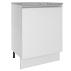 Gabinete Bajo 60 cm 1 Puerta Blanco Glamy Madesa