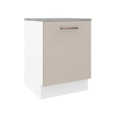 Gabinete Bajo 60 cm 1 Puerta Blanco/Crema Agata Madesa