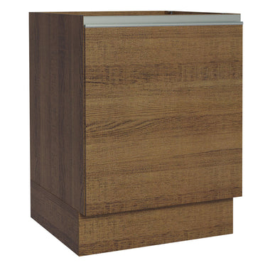 Gabinete Bajo 60 cm 1 Puerta Sin Encimera Marrón Glamy Madesa