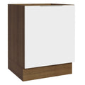 Gabinete Bajo 60 cm 1 Puerta Sin Encimera Marrón/Blanco Stella Madesa