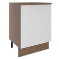 Gabinete Bajo 60 cm 1 Puerta Marrón/Blanco Stella Madesa