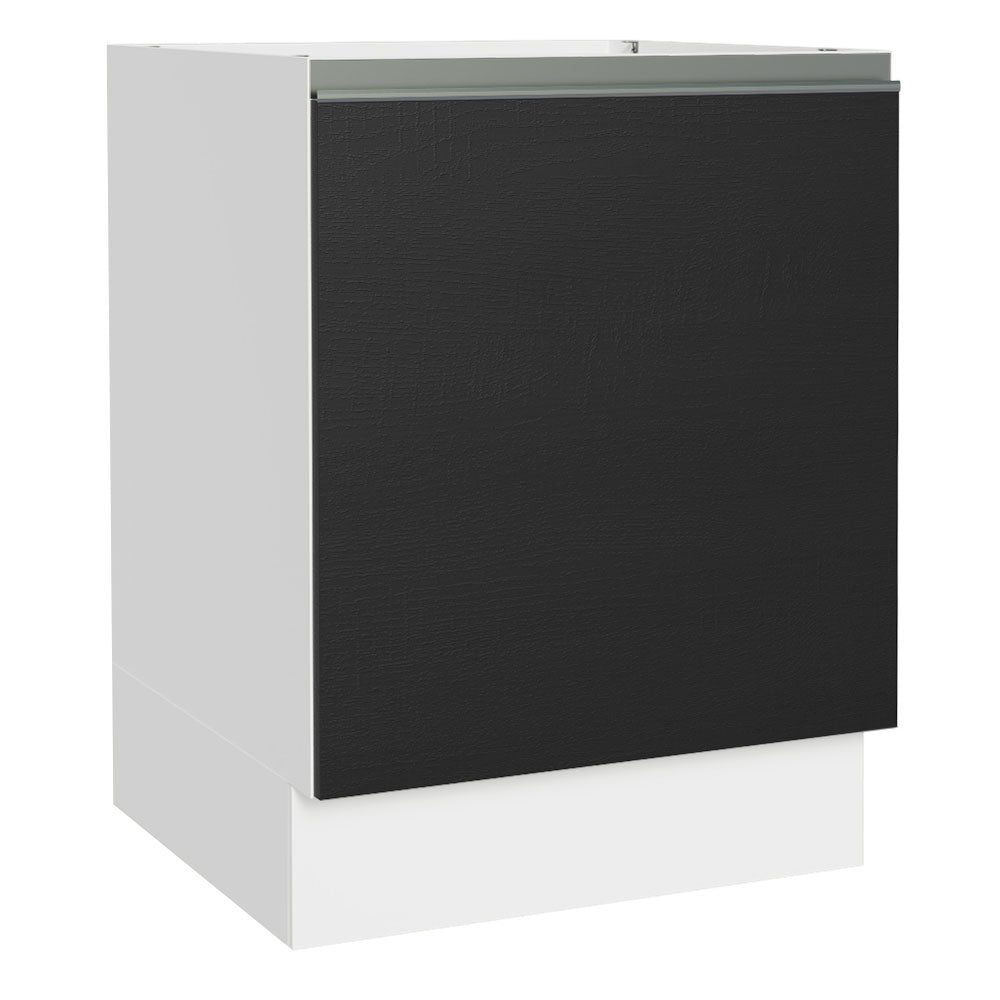 Gabinete Bajo 60 x 60 cm 1 Puerta (Sin Encimera) Glamy Blanco/Negro