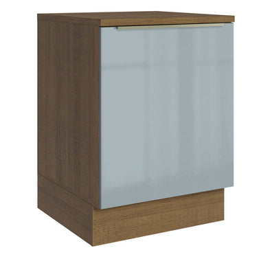 Gabinete Bajo 60 cm 1 Puerta Marrón/Gris Lux Madesa