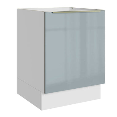 Gabinete Bajo 60 cm 1 Puerta Sin Encimera Blanco/Gris Lux Madesa