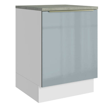 Gabinete Bajo 60 cm 1 Puerta Blanco/Gris Lux Madesa