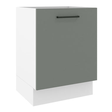 Gabinete Bajo 60 cm 1 Puerta Sin Encimera Blanco/Gris Agata Madesa