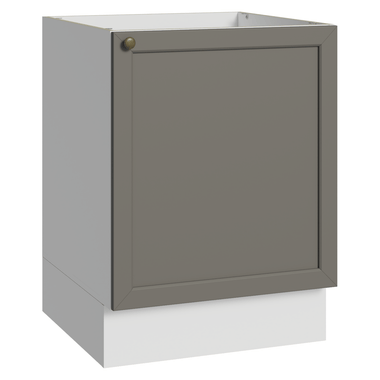 Gabinete Bajo 60 cm 1 Puerta Sin Encimera Blanco/Gris Vik Madesa