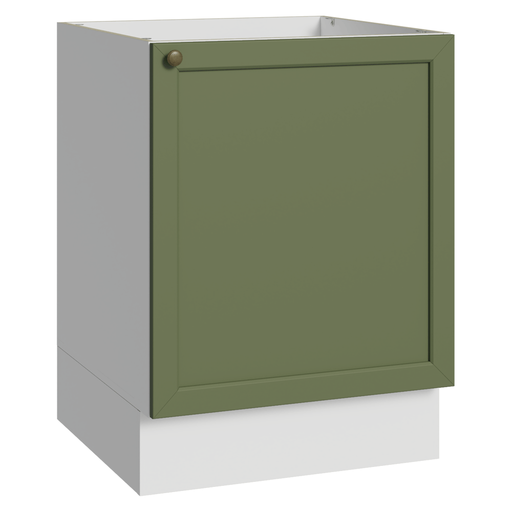 Gabinete Bajo 60 cm 1 Puerta Sin Encimera Blanco/Verde Vik Madesa