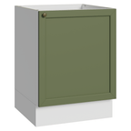 Gabinete Bajo 60 cm 1 Puerta Sin Encimera Blanco/Verde Vik Madesa